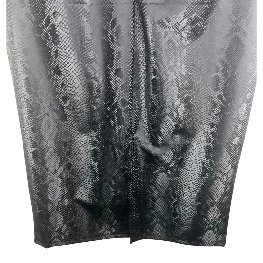Madden Girl Black Faux Snakeskin Sleeveless Bodycon Dress 2X - Picture 9 of 14
